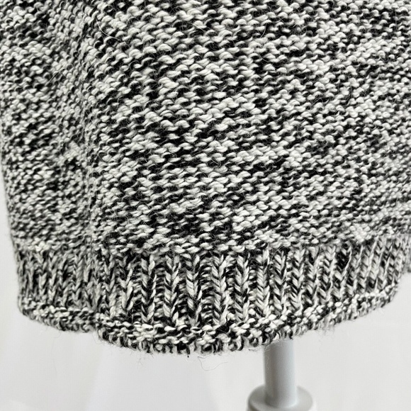 New Caslon Marled Knit Draped Open Front Cardigan Sweater Black White Size Small - Picture 16 of 16